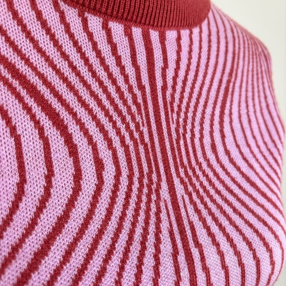 Saunders Collective Wave Pattern Turtleneck Sweater XS - Picture 7 of 11